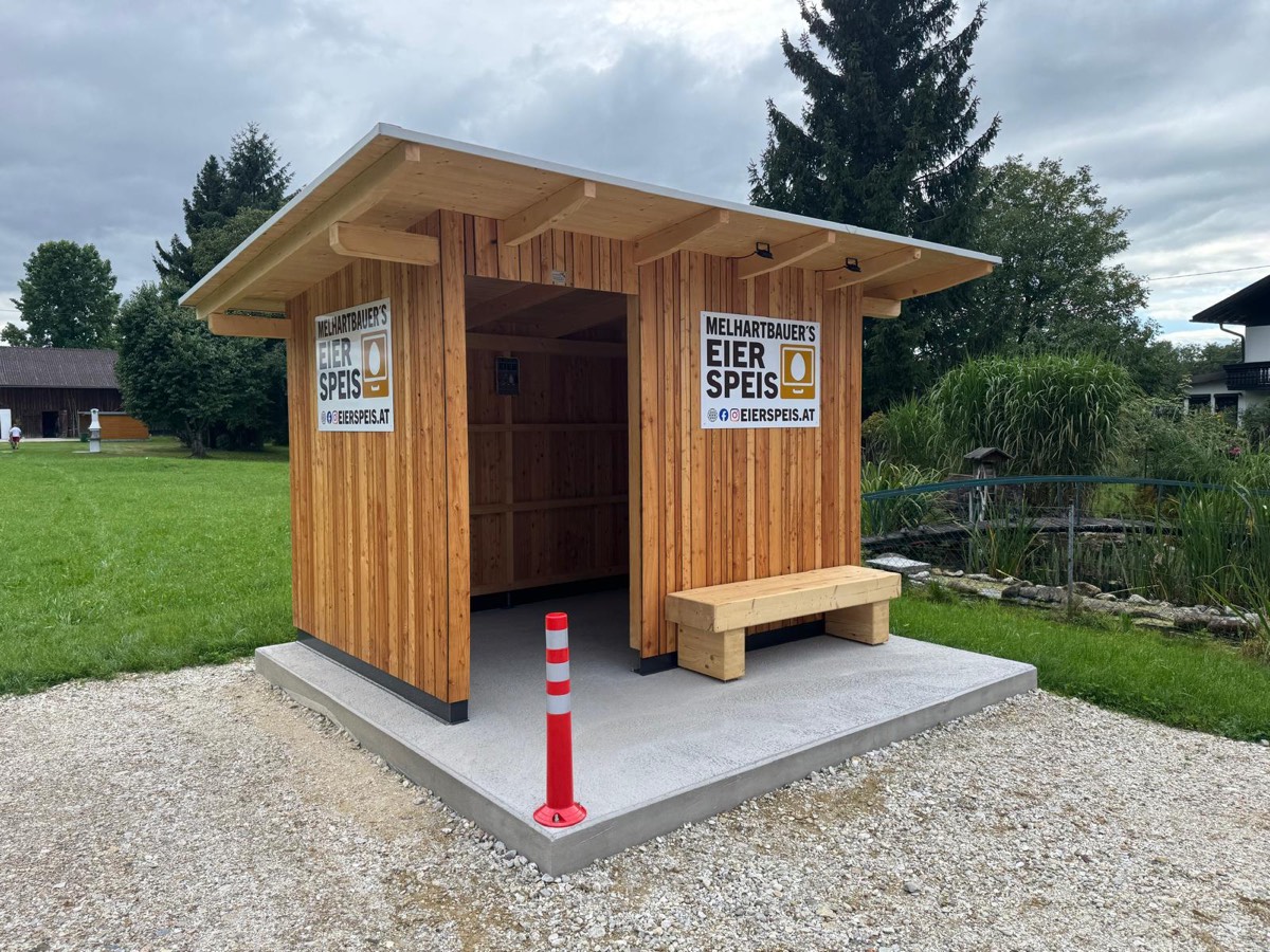 Selbstbedienungs-Hütte von Melhartbauer's Eierspeis in Aurolzmünster